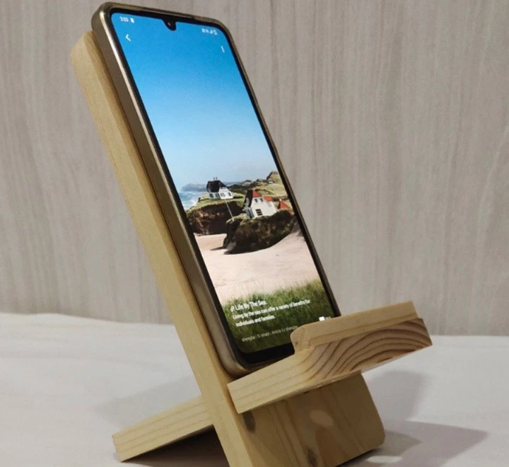 wooden mobile stand